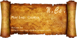 Marlep Csaba névjegykártya